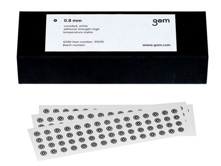 Reference Point Markers - Medium, Uncoded, White 0.8mm