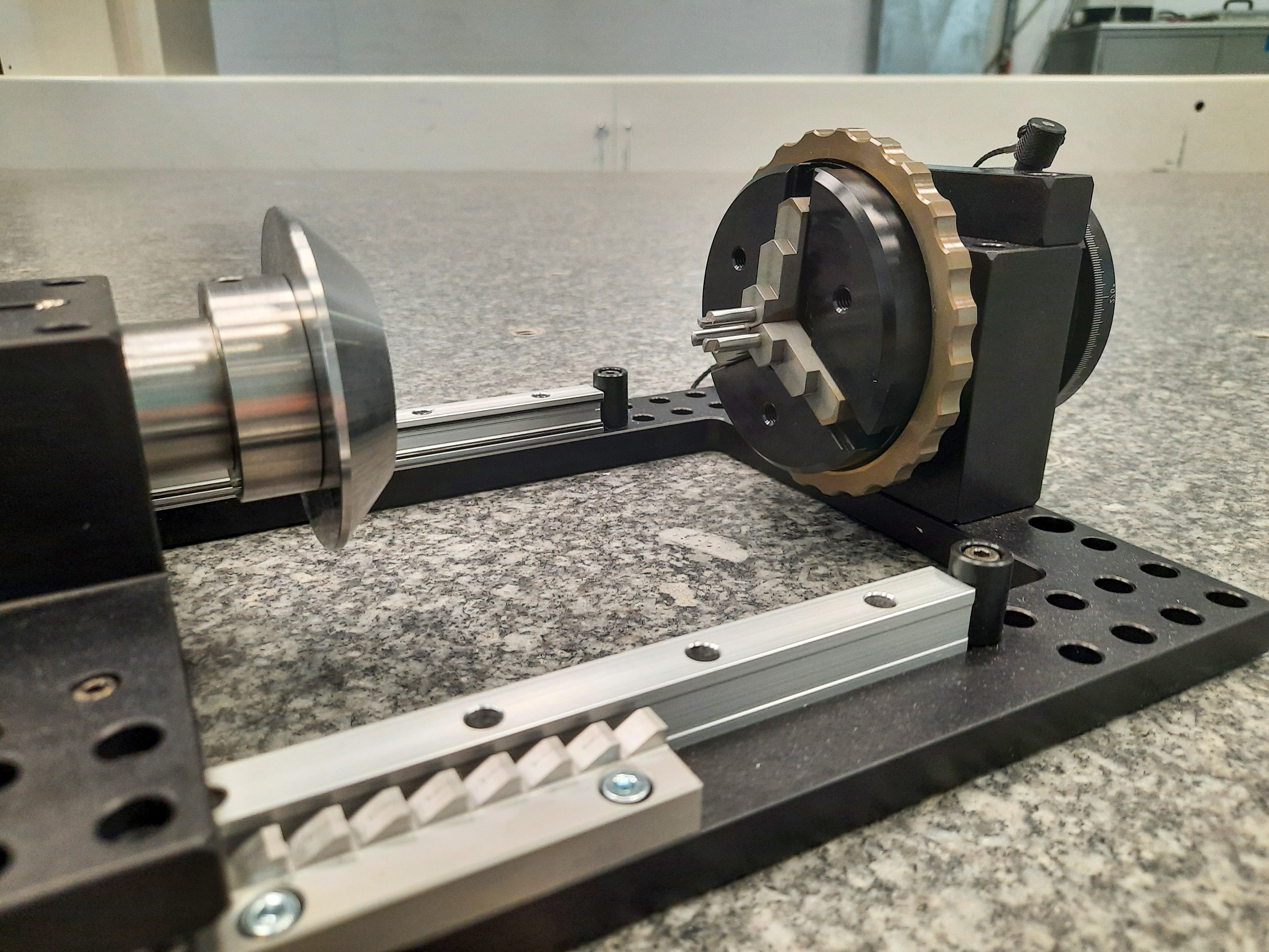 Optical Combination Measurement Fixture for Turned Parts - Alternate V