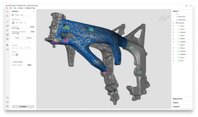 Scanned part shown in Artec Studio Professional Software