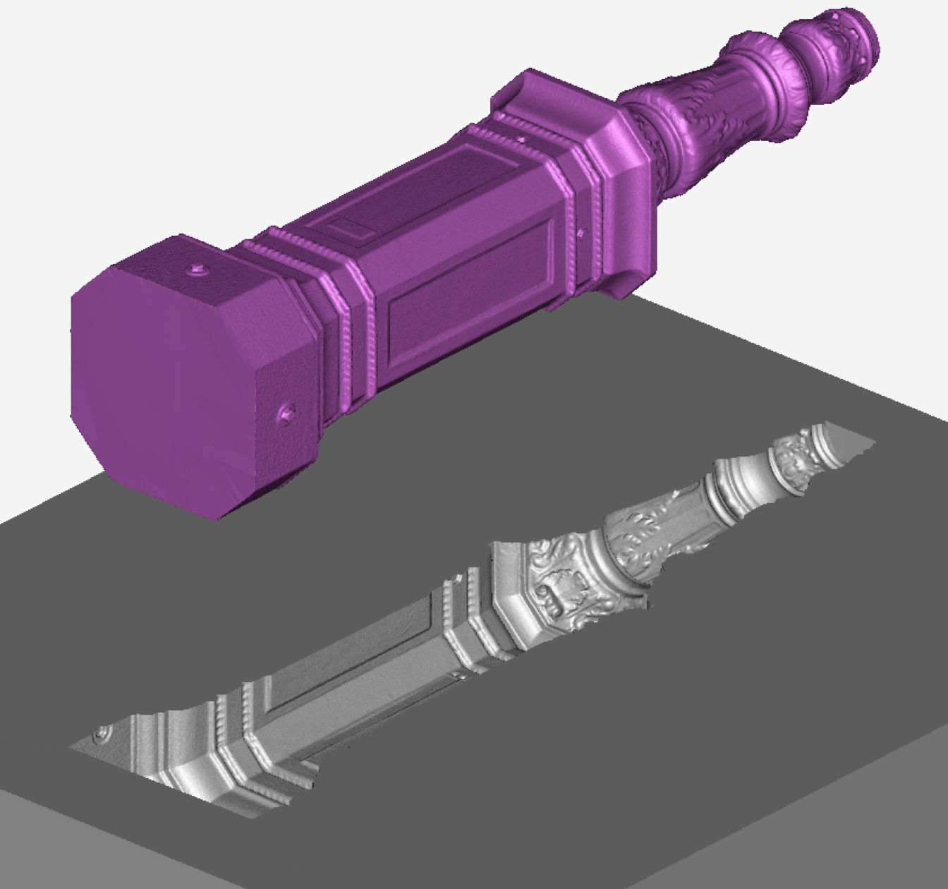 3D scan shown in Artec Studio