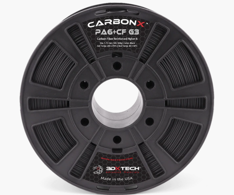 3DXTECH CarbonX Nylon 6+CF - Black 1.75mm - 500g