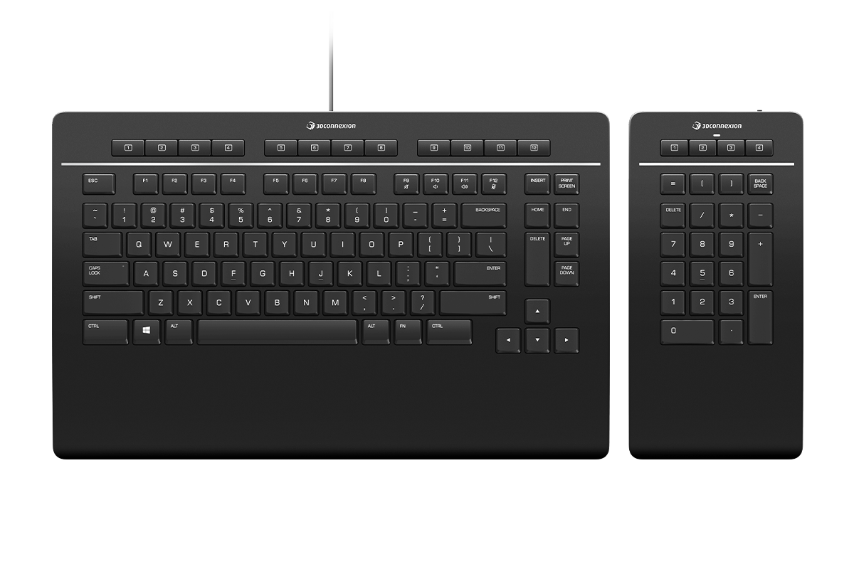 Keyboard Pro with numpad top view